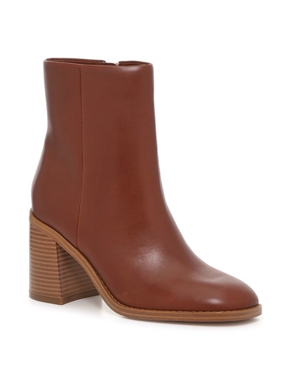 Marc Fisher Women's Lianna Ankle Boot block heel brown leather size 5.5 boots